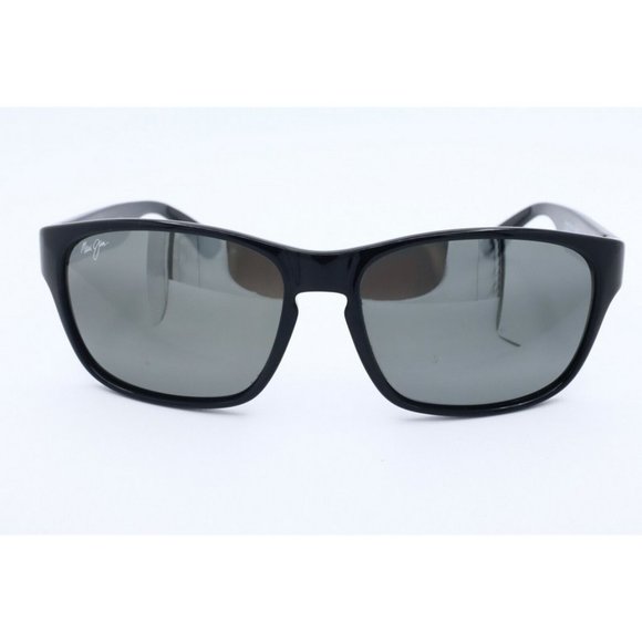 Maui Jim Mixed Plate MJ 721-02 Square Black Sunglasses Neutral Grey Polarized - Picture 2 of 6